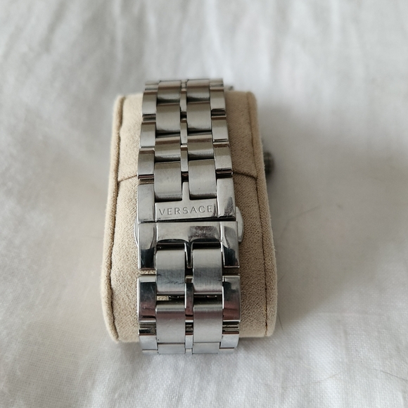 VERSACE Aion Chrono Stainless Steel Chronograph Bracelet Watch In Silver - Picture 3 of 5